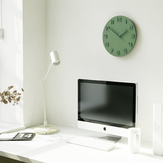 Wanduhr mit 3D Zahlen Design