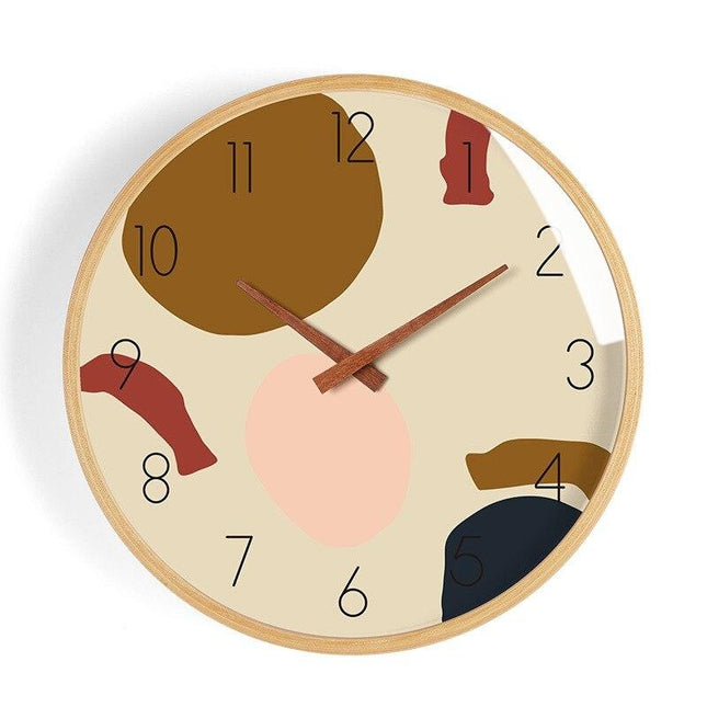Kreative Wanduhr Holz abstraktes Design