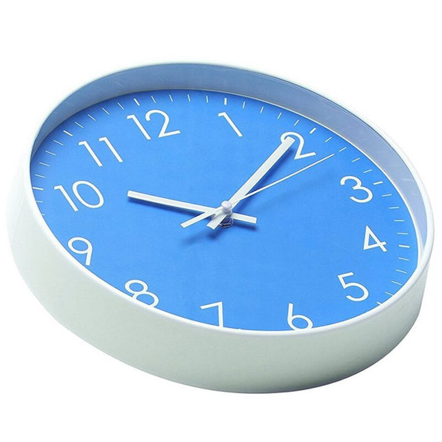 Skandinavische Wanduhr blau für Küche