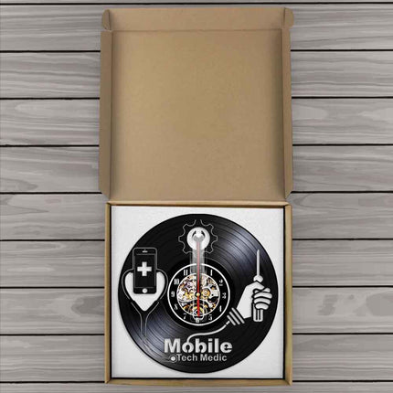 Handy Reparatur Schallplattenuhr für Techniker Geschenk