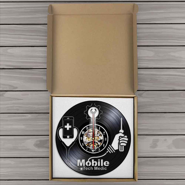 Handy Reparatur Schallplattenuhr für Techniker Geschenk