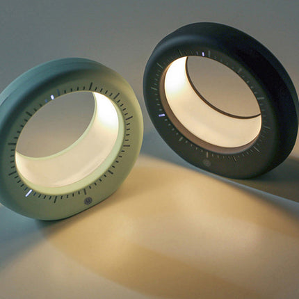 Futuristische Tischuhr mit Mond-Nachtlicht