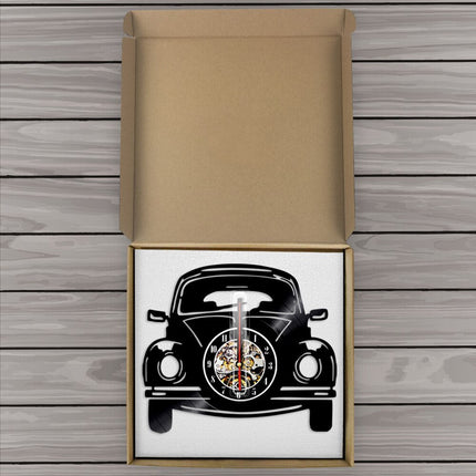 Auto Schallplattenuhr Käfer Retro Design