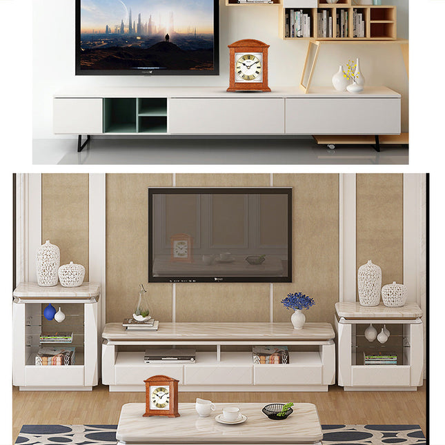 Klassische Tischuhr mit edlem Holzrahmen