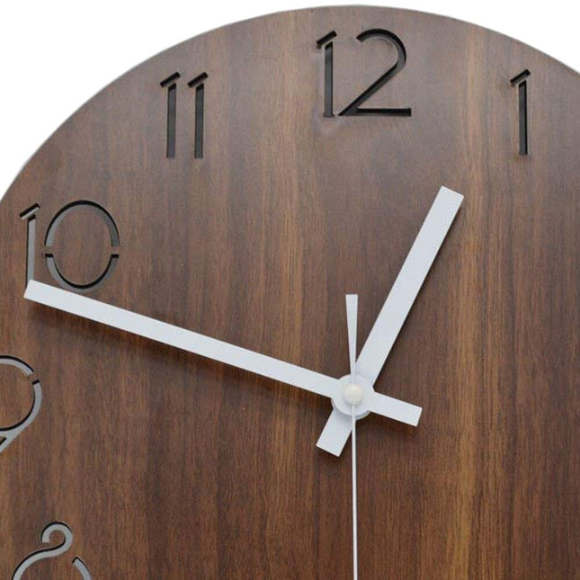 Moderne Design Wanduhr in Holzoptik