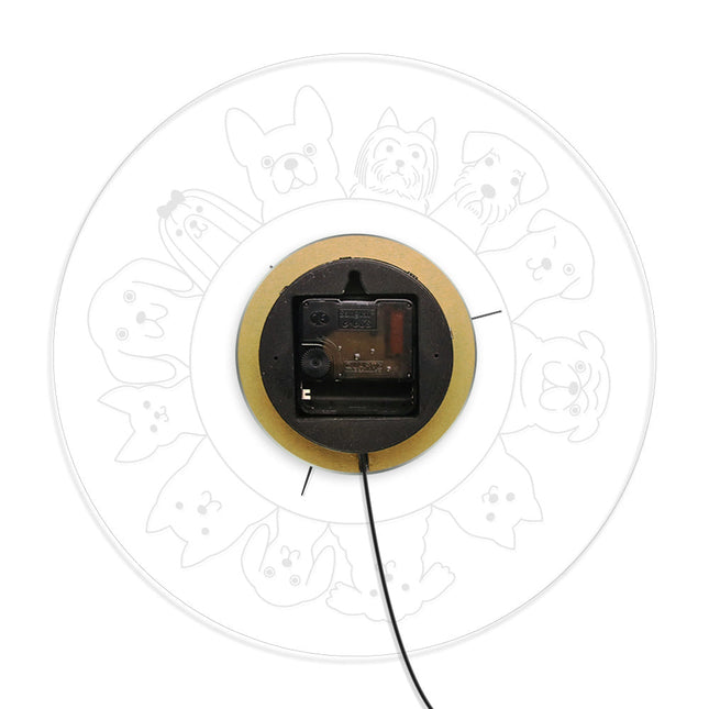 LED Wanduhr mit verschiedenen Hunderassen