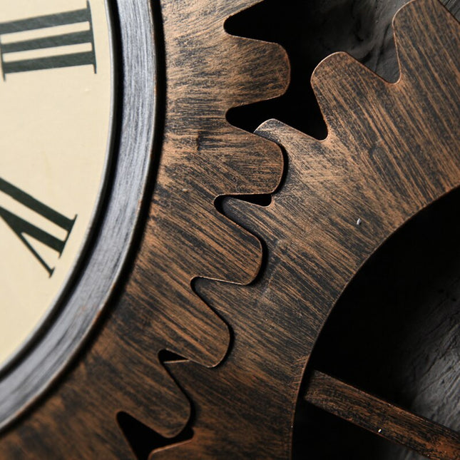Steampunk Wanduhr Maschine mit Zahnrädern