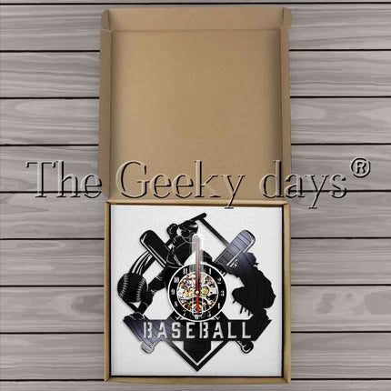 Baseball Schallplattenuhr als Sport-Geschenk