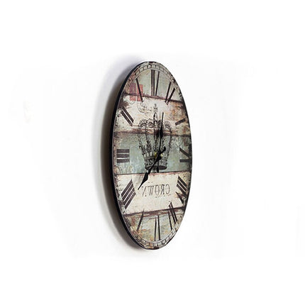 Vintage Wanduhr rund mit Krone