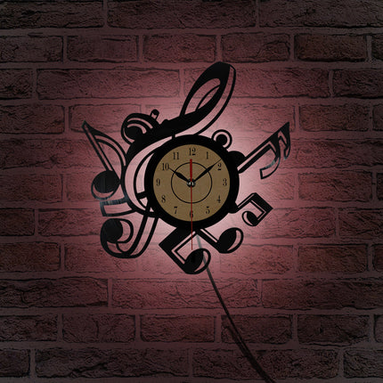 Musiknoten Schallplattenuhr als Geschenk für Musiker