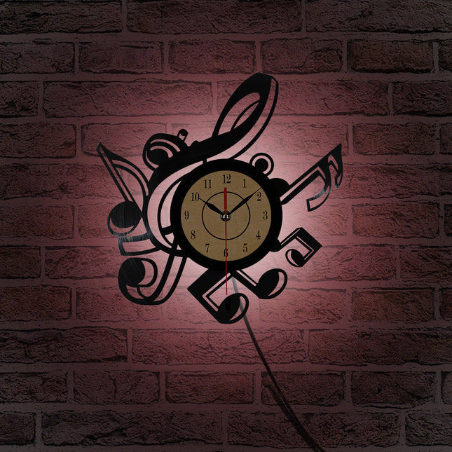 Musiknoten Schallplattenuhr als Geschenk für Musiker