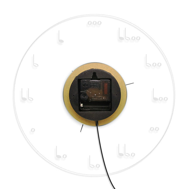 Musiknoten Wanduhr mit LED Beleuchtung