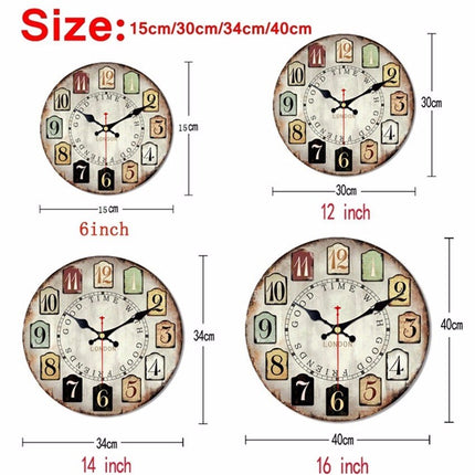 Vintage Wanduhr mit rosa Rosen