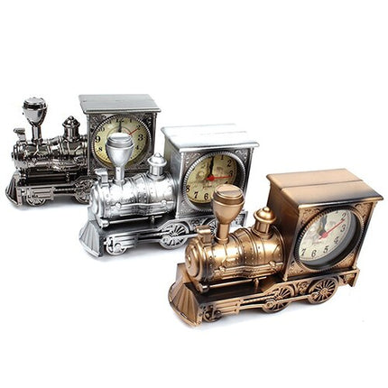 Tischuhr im Design einer Vintage-Lokomotive