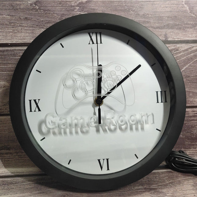 Game Room LED-Wanduhr für Gamer