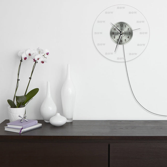 Design Wanduhr "Now" mit LED-Beleuchtung