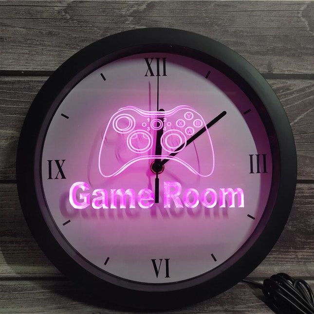 Game Room LED-Wanduhr für Gamer