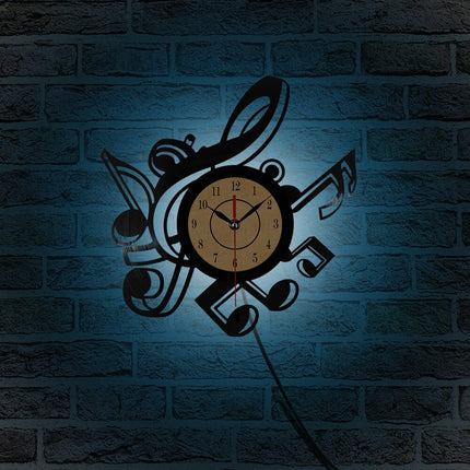 Musiknoten Schallplattenuhr als Geschenk für Musiker