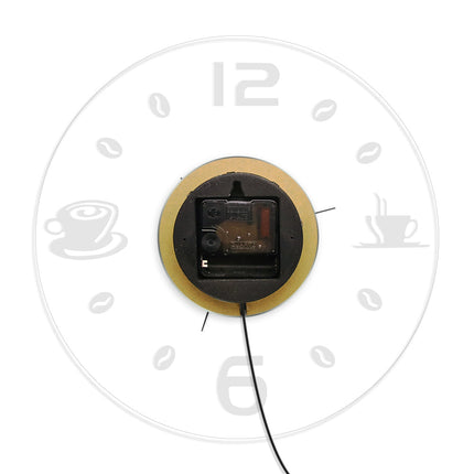 Kaffee Tassen Wanduhr mit LED-Beleuchtung