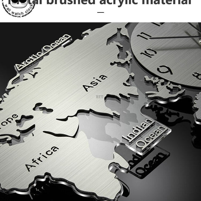 Große Weltkarte Wanduhr für Küche