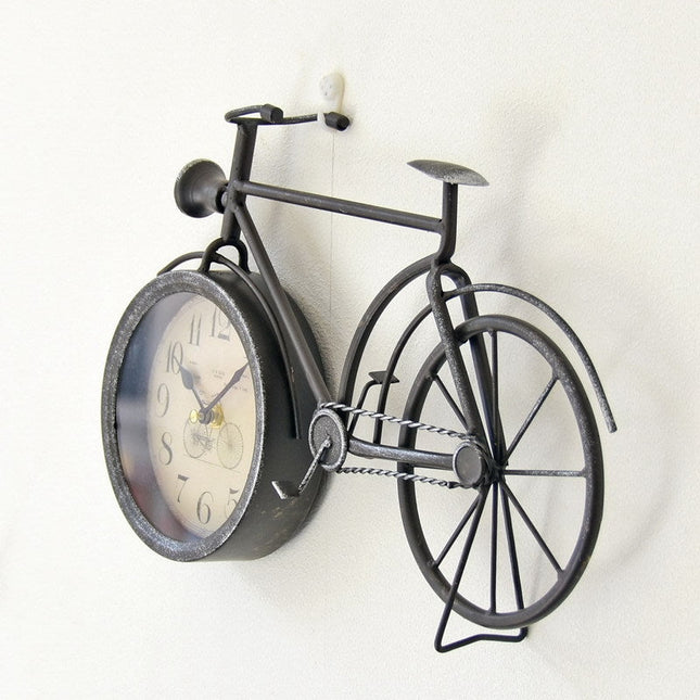 Dekorative Vintage Wanduhr in Fahrrad-Form