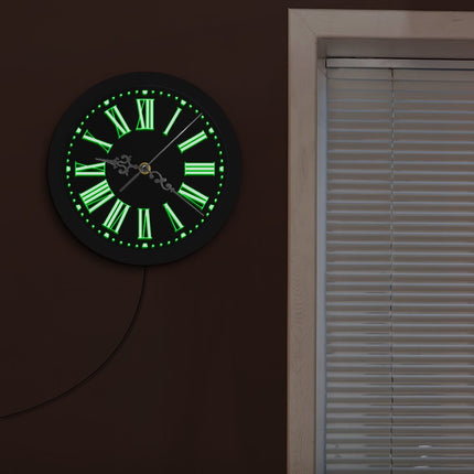 LED Wanduhr beleuchtete römische Ziffern