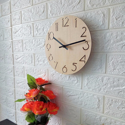 Minimalistische Vintage Wanduhr aus Holz