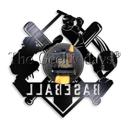 Baseball Schallplattenuhr als Sport-Geschenk