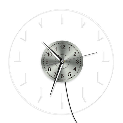 Minimalistische Wanduhr mit LED Hintergrundlicht