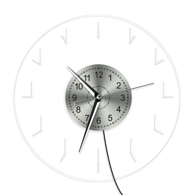 Minimalistische Wanduhr mit LED Hintergrundlicht