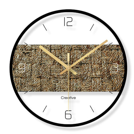 Skandinavische Wanduhr Holz minimalistisch modern