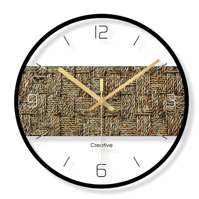 Skandinavische Wanduhr Holz minimalistisch modern