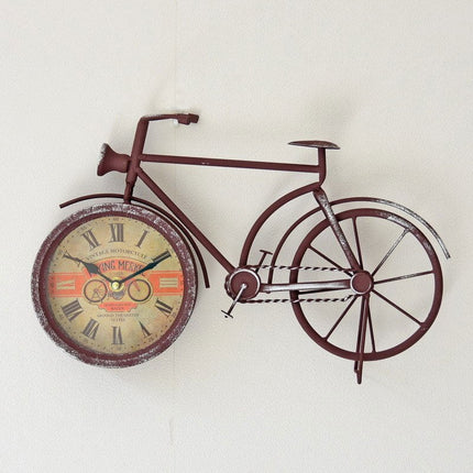 Dekorative Vintage Wanduhr in Fahrrad-Form