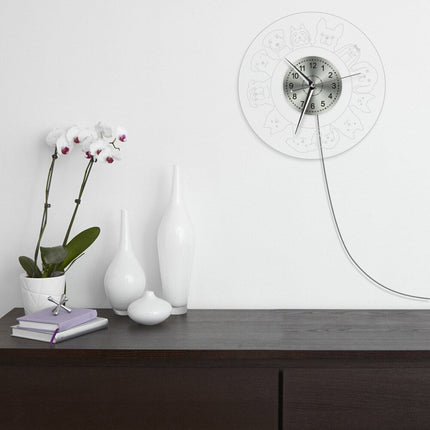 LED Wanduhr mit verschiedenen Hunderassen