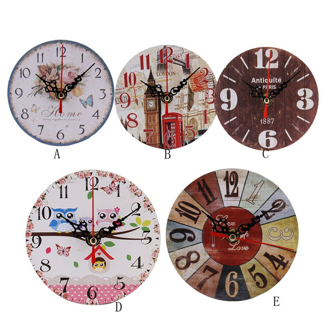 Wanduhr Holz Vintage im Landhausstil