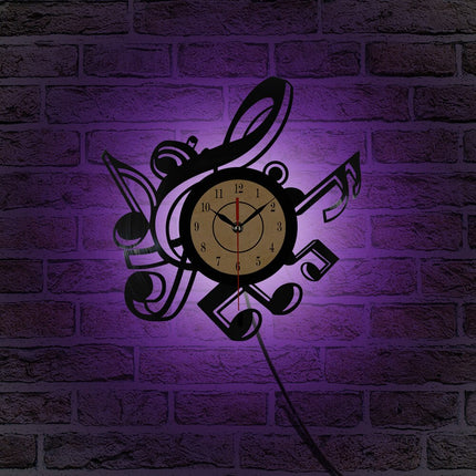 Musiknoten Schallplattenuhr als Geschenk für Musiker