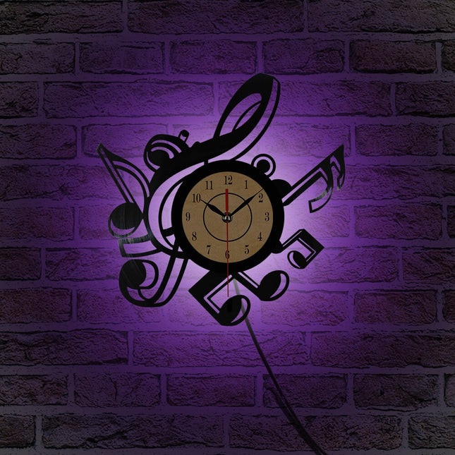 Musiknoten Schallplattenuhr als Geschenk für Musiker