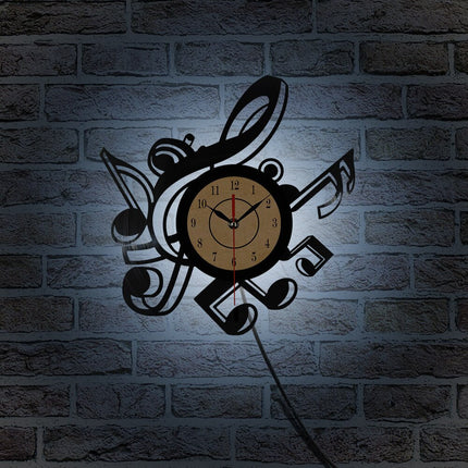 Musiknoten Schallplattenuhr als Geschenk für Musiker