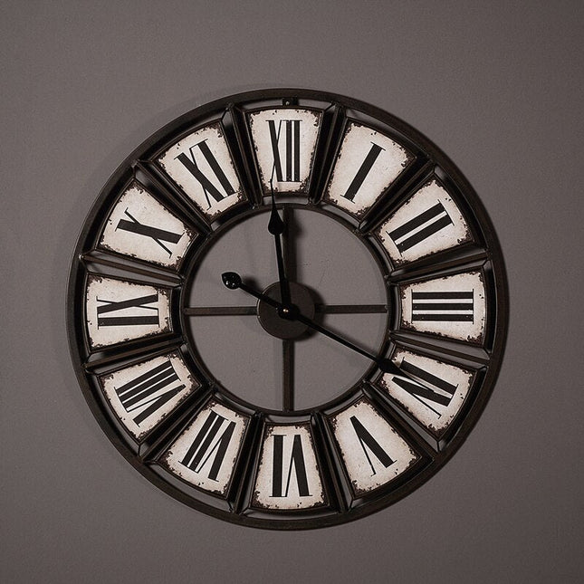 Große Vintage Wanduhr Römische Ziffern