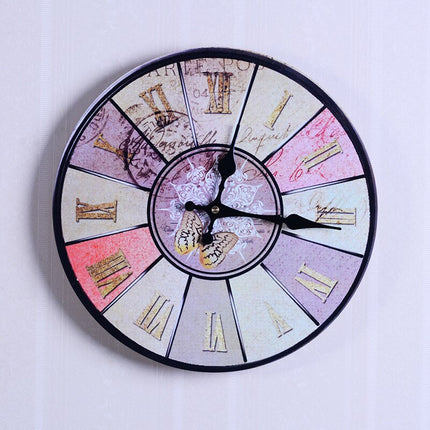 Retro Wanduhr im 60er-Jahre Nummernschild-Look