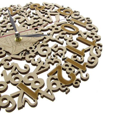 Kreative Wanduhr Holz mit Zahlen