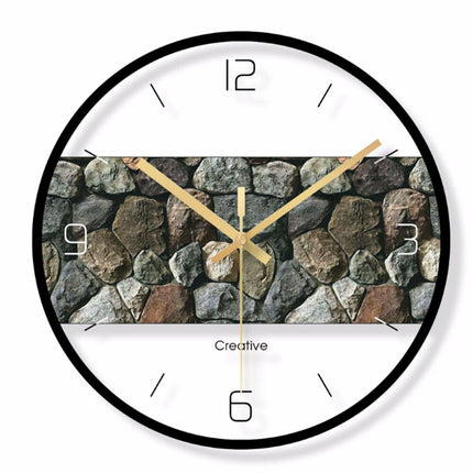 Skandinavische Wanduhr Holz minimalistisch modern