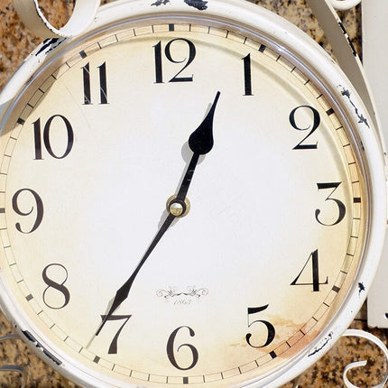 Doppelseitige Vintage Bahnhofsuhr für Außen