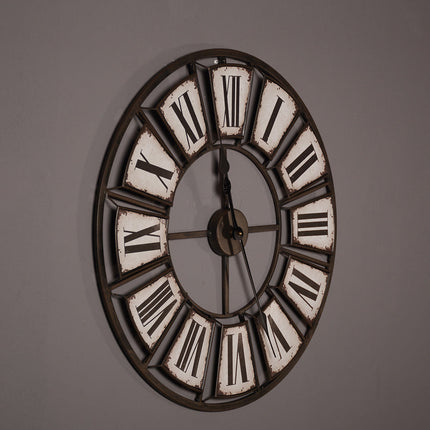Große Vintage Wanduhr Römische Ziffern