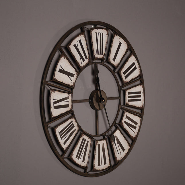 Große Vintage Wanduhr Römische Ziffern