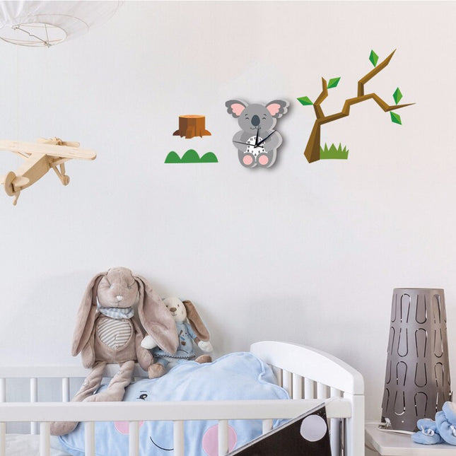 Süße Koala Wanduhr fürs Kinderzimmer