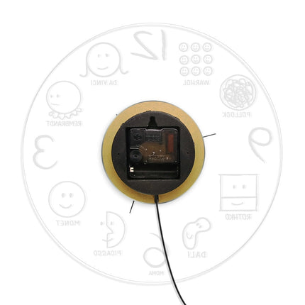 Künstler Emoticon Wanduhr mit LED-Licht