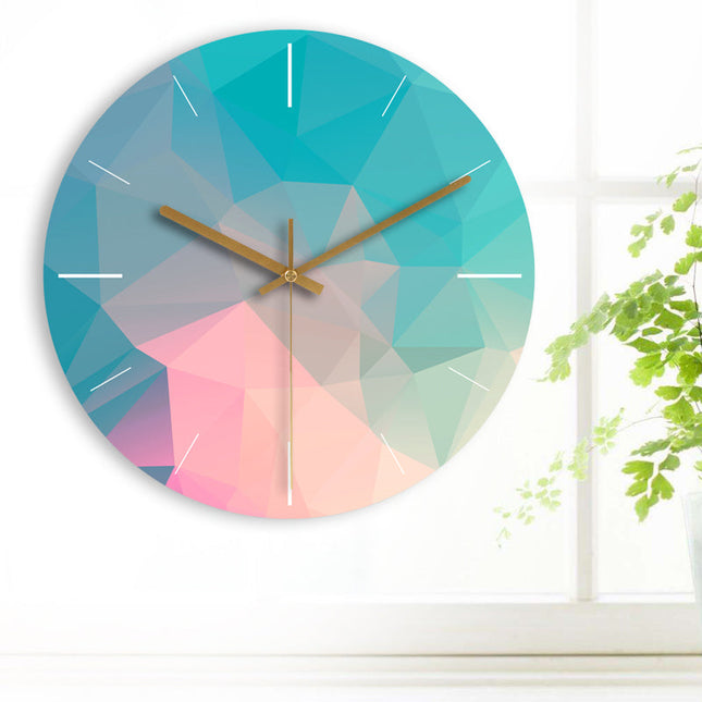 Moderne bunte Wanduhr geometrisches Muster