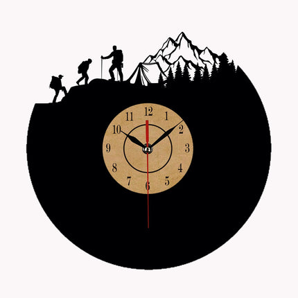 Klettern Schallplattenuhr für Bergsteiger als Geschenk