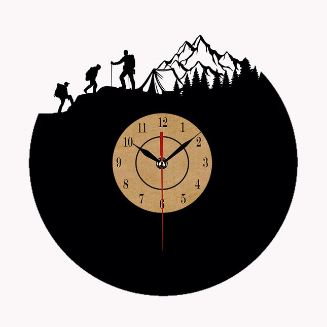 Klettern Schallplattenuhr für Bergsteiger als Geschenk